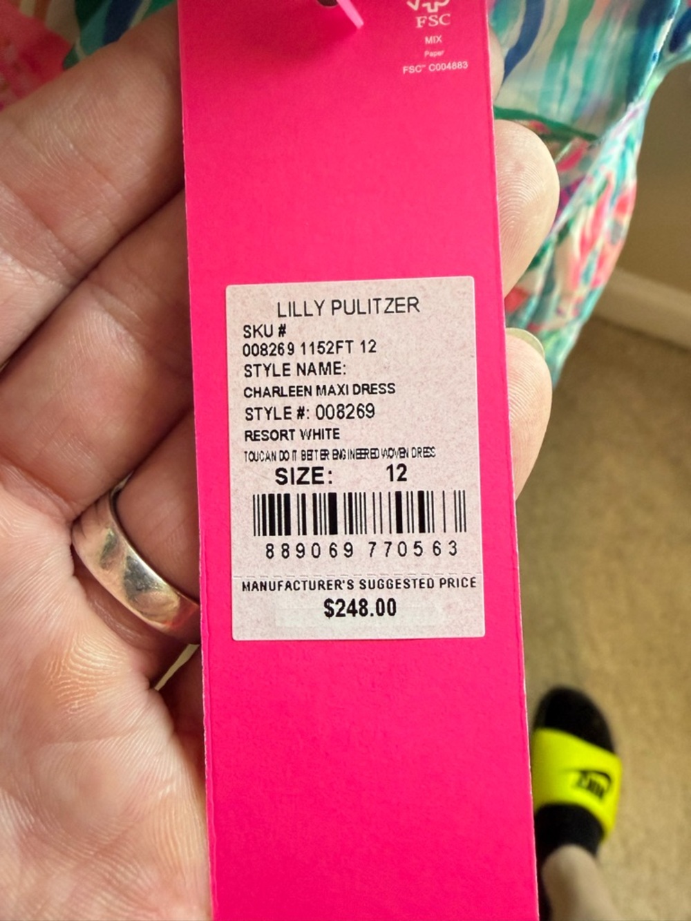 Lilly Pulitzer NWT Charleen Maxi Dress in Toucan do it better. *Dress is Hemmed* - Picture 5 of 5